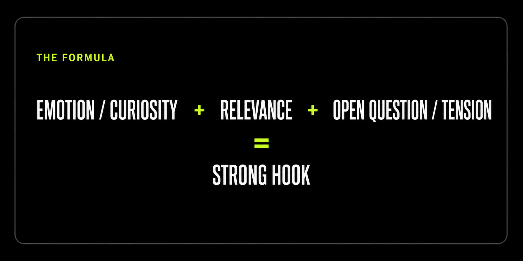 The Formula